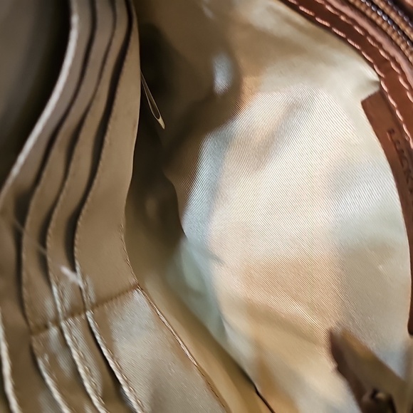 Lucky Brand NWT Gaby Crossbody 2 Face Tan Leather/Suede Patchwork Bag - Picture 9 of 11